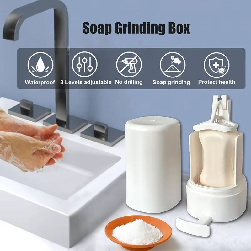 Soapy Bar Grinder Wall-Mounted Soap Grinding Box Creative Solid Soapy Bar Dispenser Container for Hand Washing